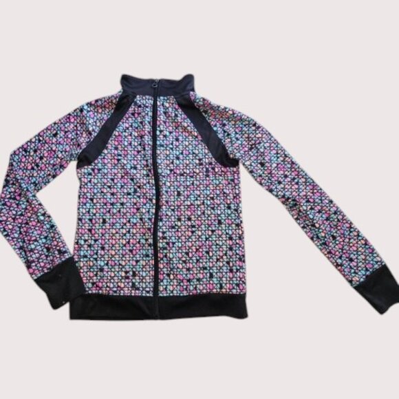 CHAMPION Colorful Print Zip Front Activewear Jacket Girls Size 10-12 - Picture 1 of 4